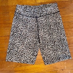 SHEIN Velvet Leopard Cheetah Print Bike Shorts